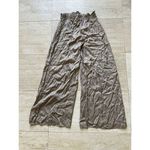 Venti6 Pants with Drawstring Made in Italy Tan SZ S Flowy‎ Wide Legs Brown Photo 7
