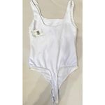 Good American NEW Modern Tank Squareneck Bodysuit White Sz Small 4-6 Minimalist Photo 4