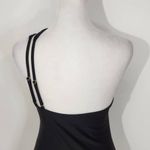 We Wore What  Black Asymmetrical Bodysuit NWT Size Small Revolve Black Bodysuit Photo 5