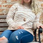 Maurice's  Zebra Print Mock Neck Pullover Sweater Photo 0