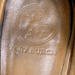 Tory Burch Brown Leather Loafers with Gold Emblem Photo 2