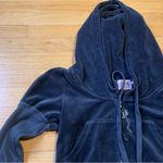 Juicy Couture  Pam Fitted Velour Zip Tracksuit Hooded Jacket Navy Blue Women’s S Photo 5