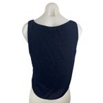 AQUA  Women's Navy Blue V Neck Sleeveless Cami Basic Boxy Tank Blouse Top Size S Photo 1