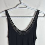 Rebecca Taylor  black Maxi Dress Scoop neck Sleeveless sequin Star detail size 6 Photo 4