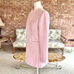 Venus Coat Jacket Tweed Fringe Pink 4 Spring Lightweight Chic Mid Thigh Pastel Photo 8
