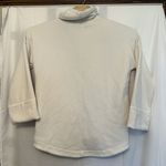 Athleta  Cozy‎ Karma Funnel Neck Sweatshirt Size Small White Ivory Tunic Pockets Photo 2