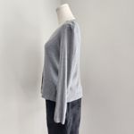 American Vintage Vintage Y2K Crazy Horse Gray Button Front Knit Cardigan Top XS S Photo 6