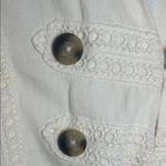 Free People Ariana Fringe Jacket Ivory / White Linen Blend Photo 3