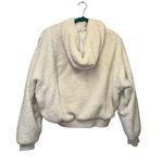 Iceburg Outerwear Quarterzip White Fuzzy Hoodie Size L Photo 1