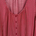 Gap Red Printed Scoop Neck Button Front Cap Sleeve Casual Mini Dress Size Medium Photo 3