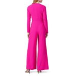 Adam Lippes  Hot Pink Magenta Long Sleeve Crew Neckline Jumpsuit size 6 Photo 5