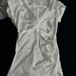 Monaco White Satin mini dress  Photo 1