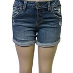 Silver Jeans  Co Denim Boyfriend Distressed Blue Jean Shorts Cuffed Womens 26 Photo 0