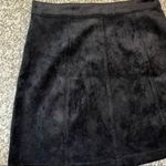 Wilfred Free  Black Suede Short Mini Front Zipper Skirt Size 2 Photo 2