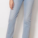 AGOLDE  Merrel Jeans Astray High Rise Crop Light Wash Raw Hem Denim- Size 29 Photo 0