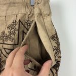 Free People  Westover Embroidered Shorts Womens Size Large Cotton Linen New Brown Photo 7