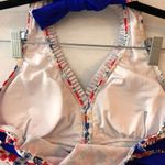 Beachsissi Tankini Top Removable Cups Halter Ruffle Floral Red Blue S Photo 2