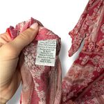 Johnny Was  Cardinal Printed Scallop Hem‎ Floral Print Midi Dress in Pink Size L Photo 9