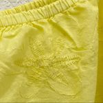 100% Cotton Embroidered Yellow Puff Sleeve Square Neck Crop Blouse Summer Top L Size L Photo 6