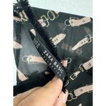 ZARA  Basic Sheer Black Long Sleeve Belt‎ Print Babydoll Shift Mini Dress Size M Photo 3