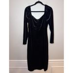 Boden Sweetheart Black Velvet Jersey Midi Dress Sz 8 NEW Photo 1
