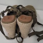 Ralph Lauren Olive Green Espadrille Wedge Sandals Size 7 New Photo 4