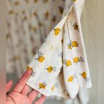 Free People  Teagan Floral Mini Dress Cut Out Yellow Floral Bell Sleeve Boho 10 Photo 2