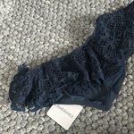 NWT LisaMaree Swim Dusty Dreams Bikini Top Navy Size XS Blue Photo 0