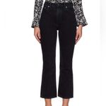 Ganni NWT  Betzy Cropped Size 25/32 in Washed Black Slim Flare Fit High‎ Rise Photo 1