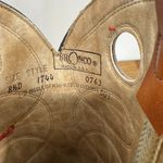 Bronco Womens Western Boots 8.5 Leather Made‎ in USA Mid Calf Cowboy Brown Photo 8