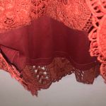 Stevie Hender Burnt Orange Lace Dress Short Sleeve Midi Photo 3