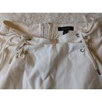 Ann Taylor  Women's Mini Skirt Y2K Off White Corset Lace Up Front Size NWOT Photo 7