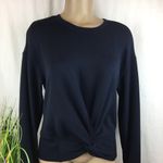 Magaschoni  Blue Twist Waist Long Sleeve Top S NEW Photo 1