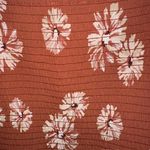 Madewell  Georgette Lucie Floral Smocked Top‎ Square Neck Puff Sleeve Rust Size M Photo 7