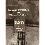 Banana Republic  Petite Vegan Leather Bootcut Pants Black 14P Smooth Coat MidRise Photo 2