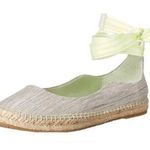 Zac Posen Women's Vinca Ankle Strap Espadrille Leather Gray Green Size 6 Photo 0