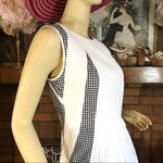 Diane Von Furstenberg  WHITE & BLACK GINGHAM PRINT FIT & FLARE DRESS (6) Photo 7