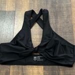 ALBION FIT Black Front Tie Bikini Swim Top Size XL Photo 1