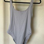SKIMS  Swim‎ Scoop Neck One Piece Swimsuit Bodysuit  Chrome in GRAY Size L NWT Photo 0