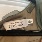 Rickie Freeman Teri Jon Mother Of The Bride Dress Crisscross Ruches Sequins Sz 6 Green Photo 5