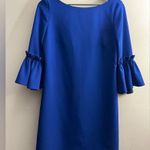 Milly  Kinsley Italian Cady Shift Dress royal blue cocktail event party stretch 4 Photo 2