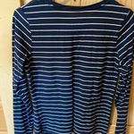 Time And Tru  navy blue striped shirt size small (4-6) Photo 2