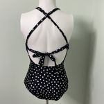 Modcloth  retro black and white Polkadot One-Piece Swimsuit Monokini Photo 5