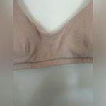 Bar III  tan 82% cotton terry ruffle sleeve crop top size small Photo 4