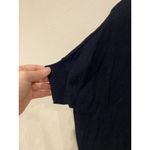 Lisa Todd Sweater Womens XS Navy Blue Short Sleeve Cotton Cashmere Pullover Top Photo 2