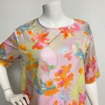 Misook FLAWED Mislook Women's S Long Maxi Dress Orange Yellow 1/2 Sleeve 100% Polyester Photo 5