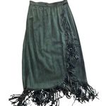 VTG West River Green Suede Fringe Skirt Boho Classic Western Cowboy Size M Size M Photo 3