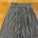 MISA Los Angeles  Gingham Black White Fringe Hem Coastal Pleated Wide Leg… Photo 6