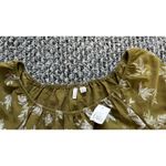 Cato Top NWT Size XL Green Floral Peasant Print Lined Puffy Sleeve Peplum Boho Photo 1