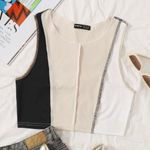 SheIn Color Block Stitched Crop Top  Photo 0